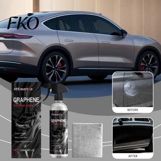 Gloss Car Polish Graphene Ceramic Coating Agent, 120ml Paint Sealant for Mirror Surface Shine Enhancer Shine, Quick Dry Spray UV & Acid