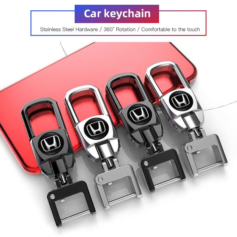 Car Key Ring Waist Buckle Metal Keychain Carabiner For Honda CR-V Accord Civic HR-V Pilot Odyssey Fit Jazz Vezel CITY Freed SM1