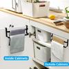Practical Hanging Cabinet Door Towel Rack 2 Layer Rust-resistant Towel Bar No Drilling Space-Saving Towel Hanger Home