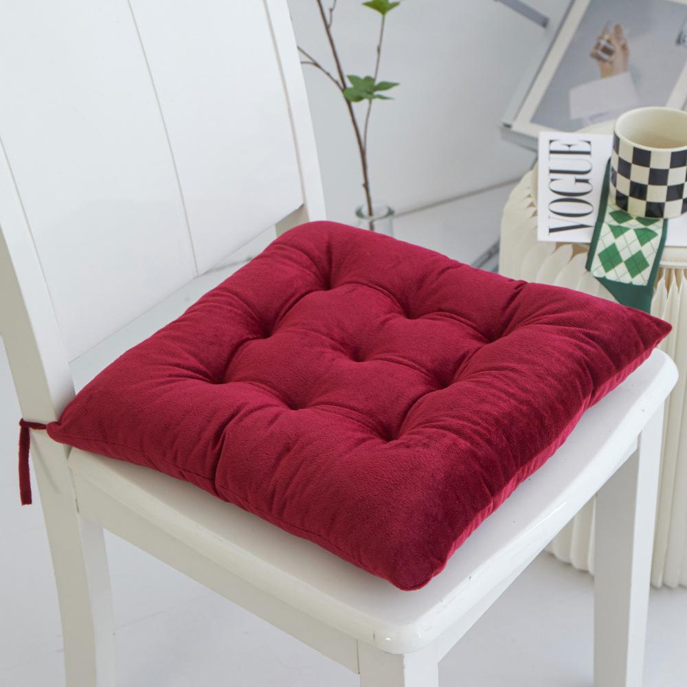 Подушка для квадратного стула, однотонная, пушистая, толстая, эластичная, подушка для сиденья, современный домашний декор, подушка для улицы, моющаяся в машине, 40x40 см