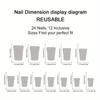 Leopard and Zebra Print Rhinestone False Nails with Floral French Edge