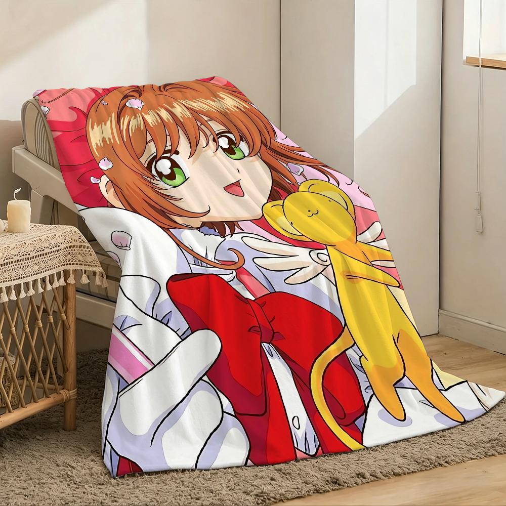 Плед-накидка Cardcaptor Sakura Легкий 240 г Фланелевое одеяло Мягкое, приятное для кожи для охлаждения летом