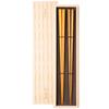 Hashikura Matsukan Shimizu Octagonal Bamboo Chopstick Pair Set, White/Vermilion, 24 Cm