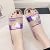 Fashion Slippers for Women Cute Flat Home Transparent Slipper Female Comfortable Casual Face Indoor House Summer New 2024 Sandals Woman