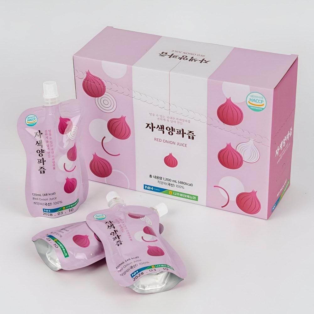 Premium Purple Onion Juice 120ml Naju Pear Horticultural Cooperative Muan Yellow Soil Sea Breeze Onions 60 pcs