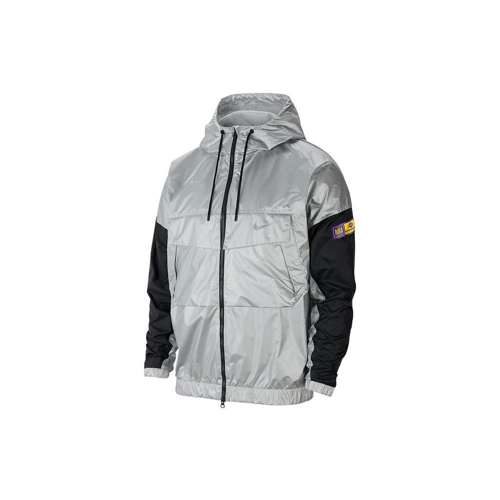 Nike Куртки Мужские Серебристые С Капюшоном Умеренные Рабочая Одежда CV3886-095
