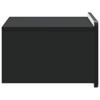 Wall Mounted Nightstand Black 49 x 34.5 x 24 cm