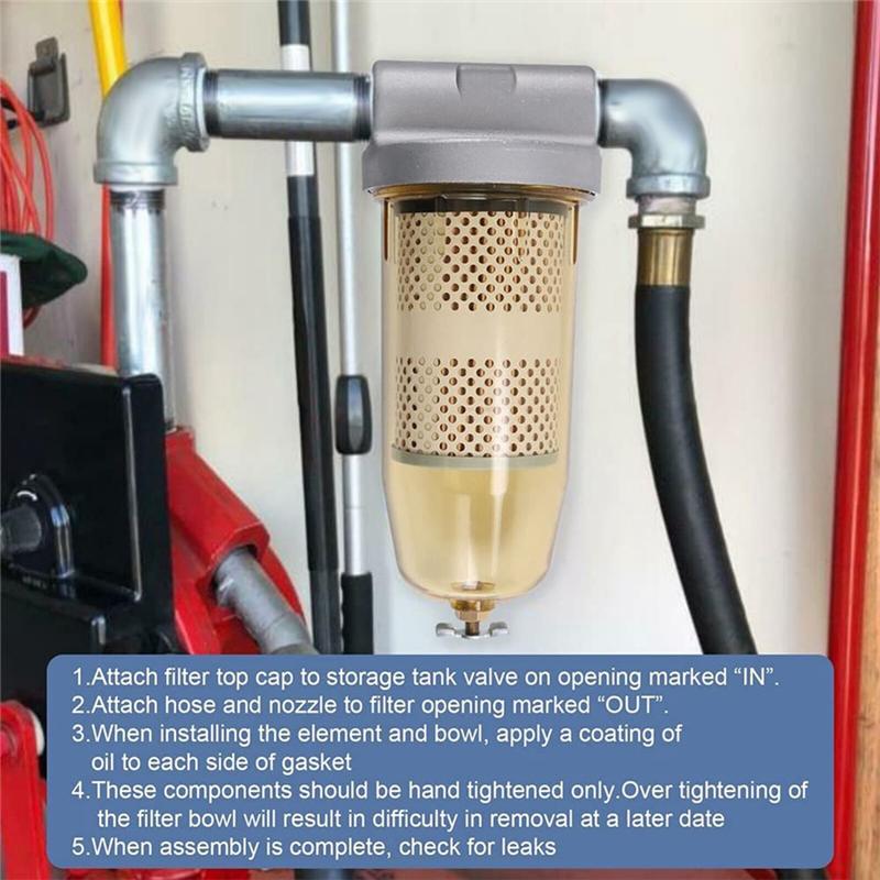 Fuel Tank Filter Assembly Fit 3305728S 330745400S 3307454S Designed To Work Common Unleaded Fuel Water Separator