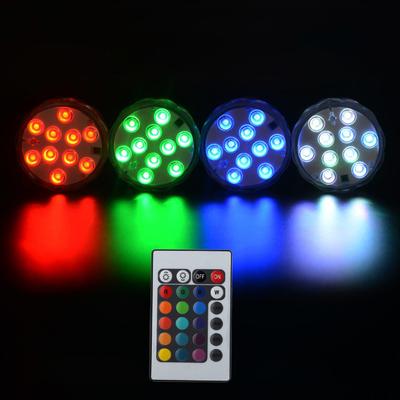 10 светодиодов водонепроницаемый погружной светильник RGB с дистанционным управлением ночник открытый бассейн