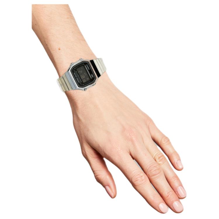 Casio Серия Vantage Ретро Мода Высококачественный Кварцевый Механизм Ремешок из Смолы Часы Унисекс Черный A168XES-1B