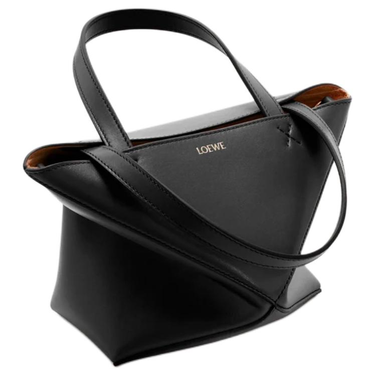 Loewe Puzzle Fold Tote Mini Black Men Tote_bags A657V25X01-1100