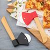 1 Axe Pizza Knife, Durable Stainless Steel Blade with Comfortable Bamboo Handle, Innovative Baking Cutter, Kitchen Small Tool