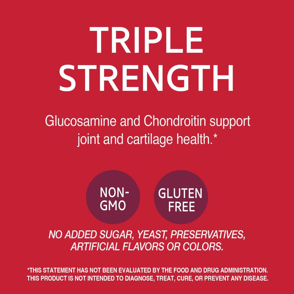 21st Century, Glucosamine / Chondroitin, Triple Strength, 750mg / 600mg, 60 tablets