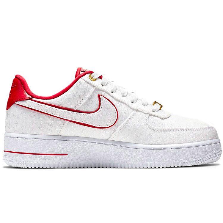 Nike Air Force 1 Low Lux Белый Красный Женские 898889-101