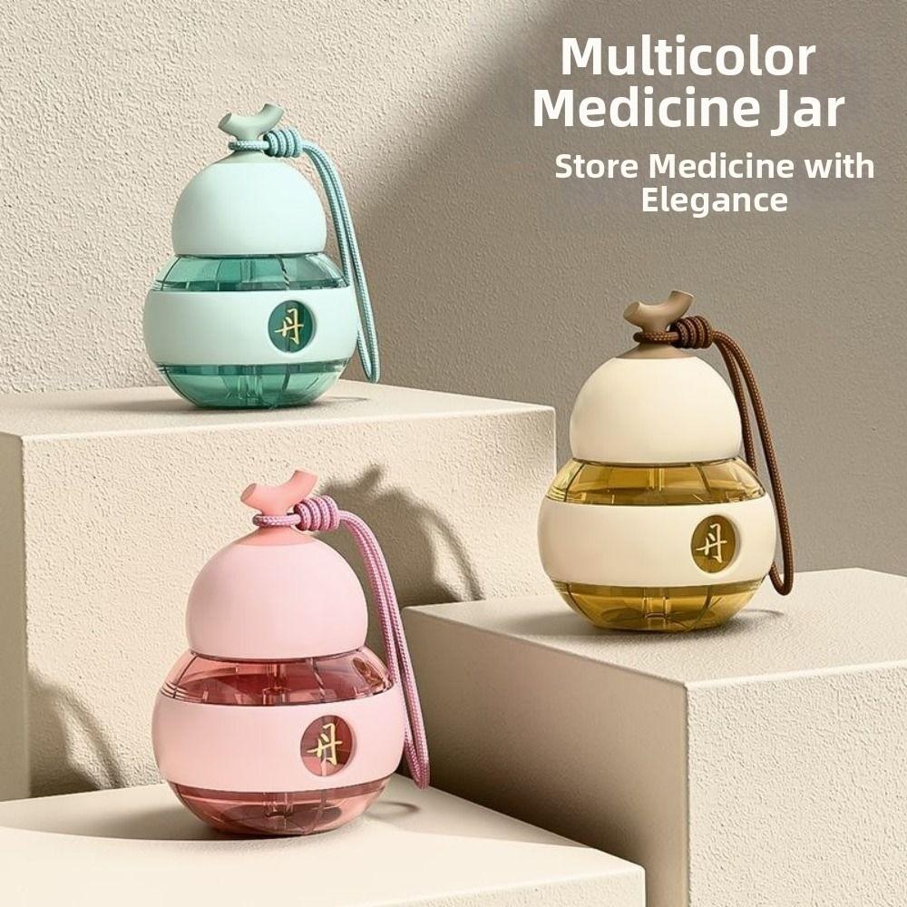 Portable Gourd Shape Medicine Box Moisture-Proof BPA-Free Pill Dispenser Pill Box Travel
