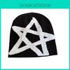 Knitted Hat Winter Star Pattern Acrylic Earflap Cap For Men Women Outdoor Warmth