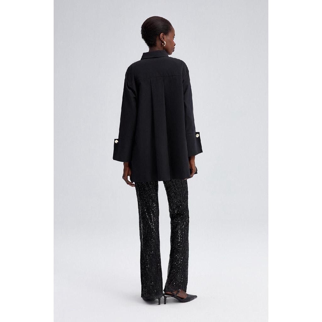 Wide Cuff Poplin Shirt