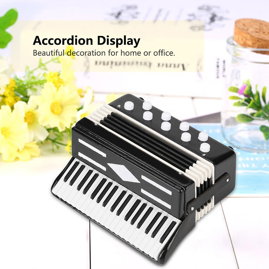 Miniature Accordion Model Display Mini Musical Ornaments Craft Home Decoration