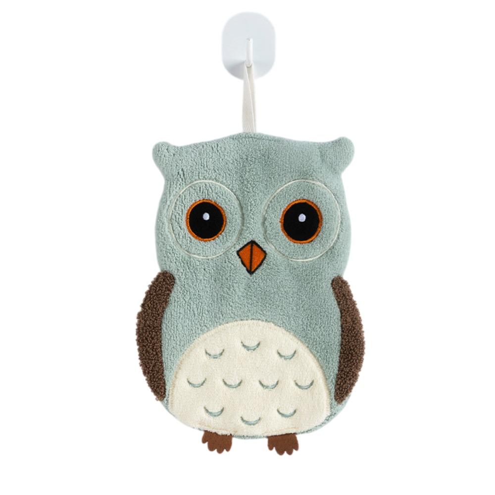 Hangable Kitchen Handkerchief Soft Cleaning Cloth High Quality Owl Hand Towels Kitchen Home