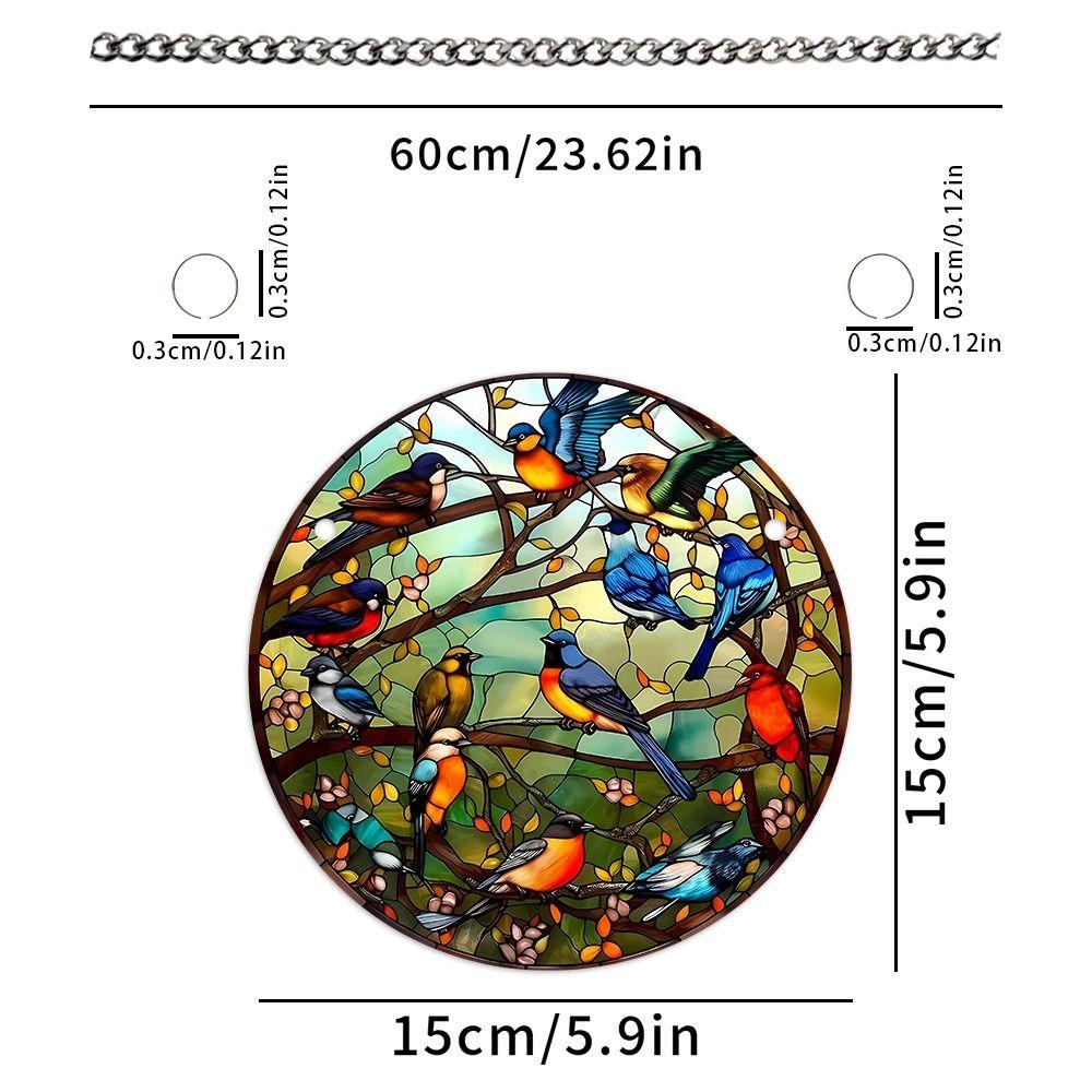 Acrylic Stained Window Hanging Suncatcher Colorful Wall Hanging Decoration Living Room