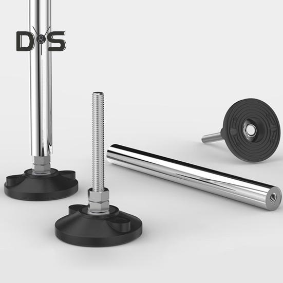 1 пара опорных ножек для мебели, регулируемые телескопические стойки из нержавеющей стали, простая установка, опорные ножки с противоскользящими накладками для кровати, дивана, комода, телевизора