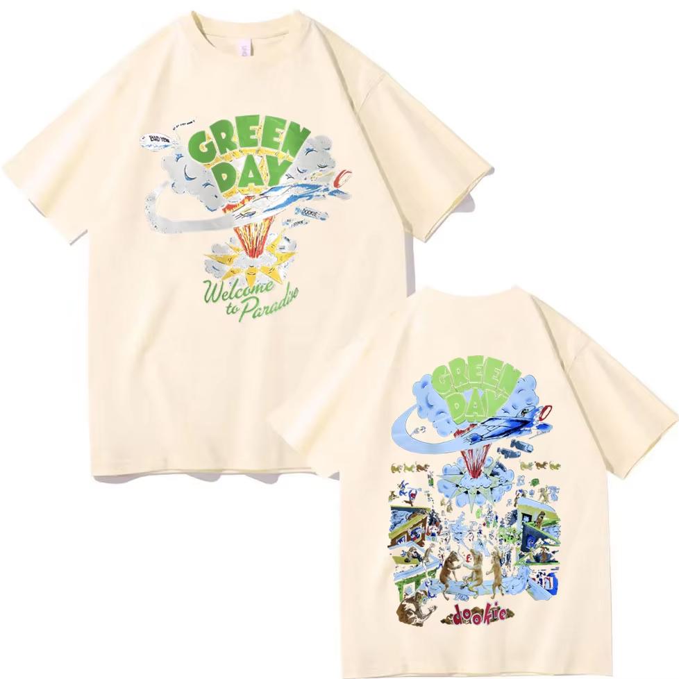 2026 Punk Rock Band Green Day Dookie Graphic T Shirts Unisex Women Gothic Vintage Short Sleeve Tshirt Fashion Casual Tshirts Ins