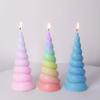 Long Horn Candle Silicone Candle Mold Spirals Shape Handmade Soap Resin Plaster Mould Chocolate Making Set Wedding Home Decor