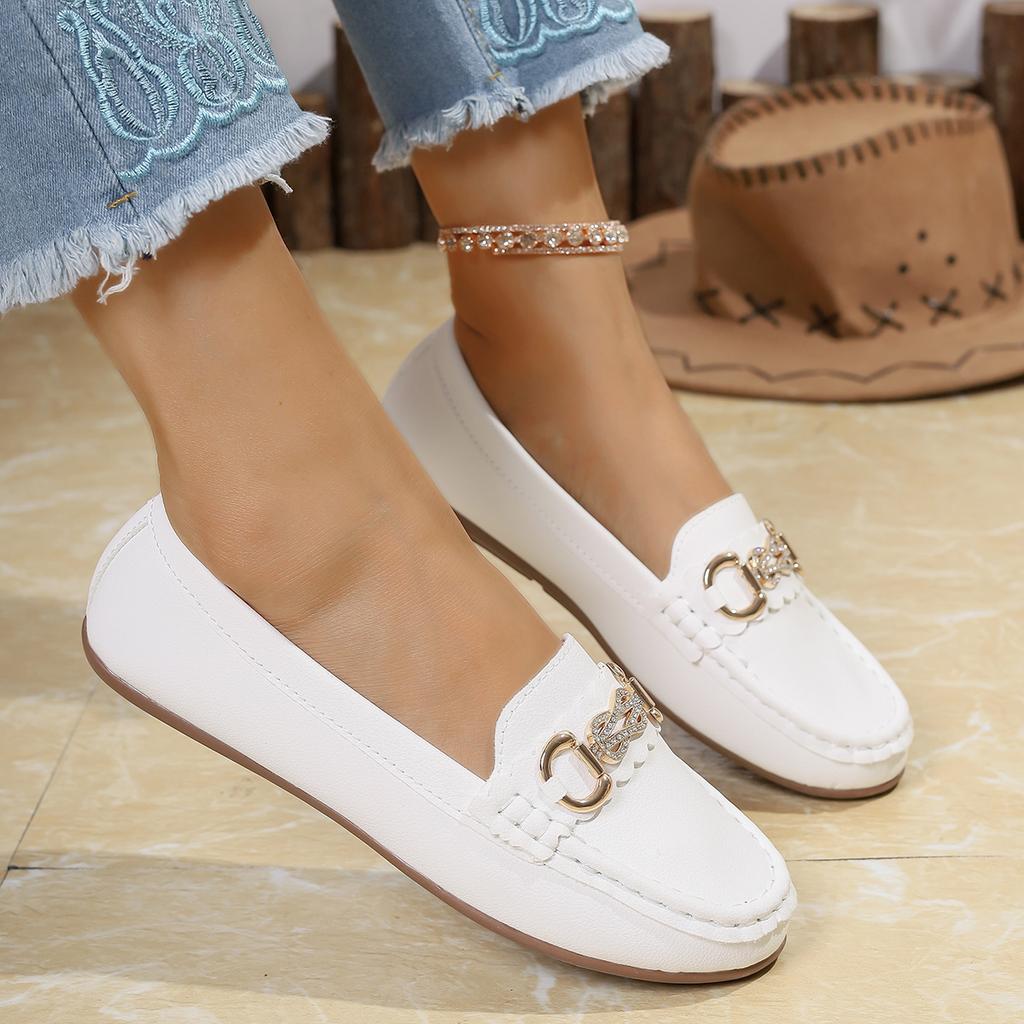 Women Flats Shoes Autumn New Slip On Loafers Round Toe Solid Soft Sole Shoes for Women Casual Flat Comfortable Sneakers Women
