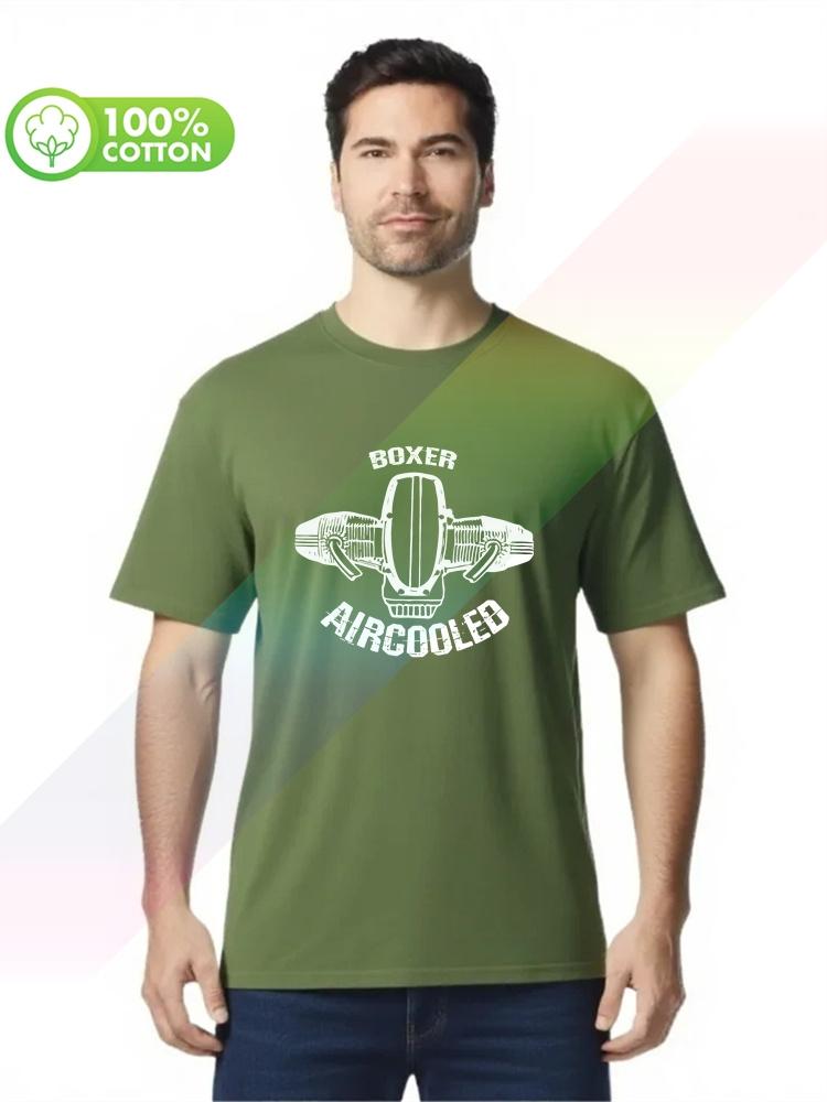 100 cotton round neck heavy weight Unisexs Tshirt Boxer MOTO BIKE RIDERS Aircooled r100 r80 R R1200GS S3XL Tops Tees