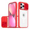 Для Apple 16/15/14 Магнитный чехол для телефона Высокопрозрачный акриловый Сдвижное окошко Полностью закрывающий Подушка безопасности Защита от падения Прозрачный чехол
