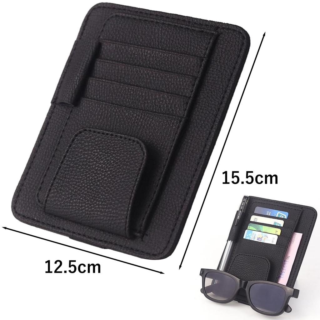 Карман-органайзер на солнцезащитный козырек автомобиля, Держатель для очков, Хранение карт, Многофункциональный карман, Органайзер для хранения, Аксессуар