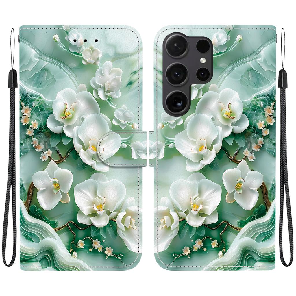 For Samsung Galaxy S26 Ultra Case Pattern Printing Leather Flip Wallet Phone Cover with Lanyard