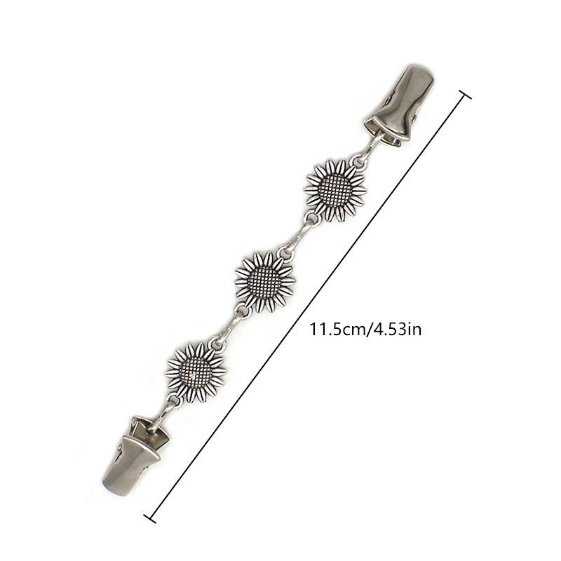 1PC Metal Corsage Brooch Pearl Chain Sweater Cardigan Clip Shawl Buckle Anti-Slip