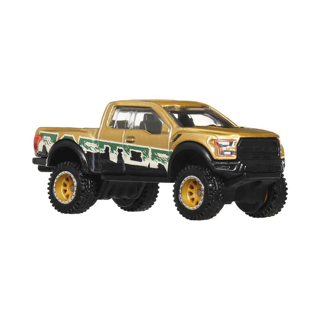 Hot Wheels Car Culture 2017 Ford F150 Raptor Vehicle for Ages 3 and Up Off-Road Toy, Gold, JBK70,