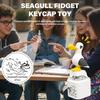 Creative Seagull Bird Keychain Luminous Sound Button Clicker Fidget Stress Relief Type-C Rechargeable Gift