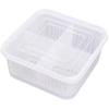 4 Grid Drain Fridge Food Storage Crisper Fooding Sorting Frozen Storage Box Durable Storage Box