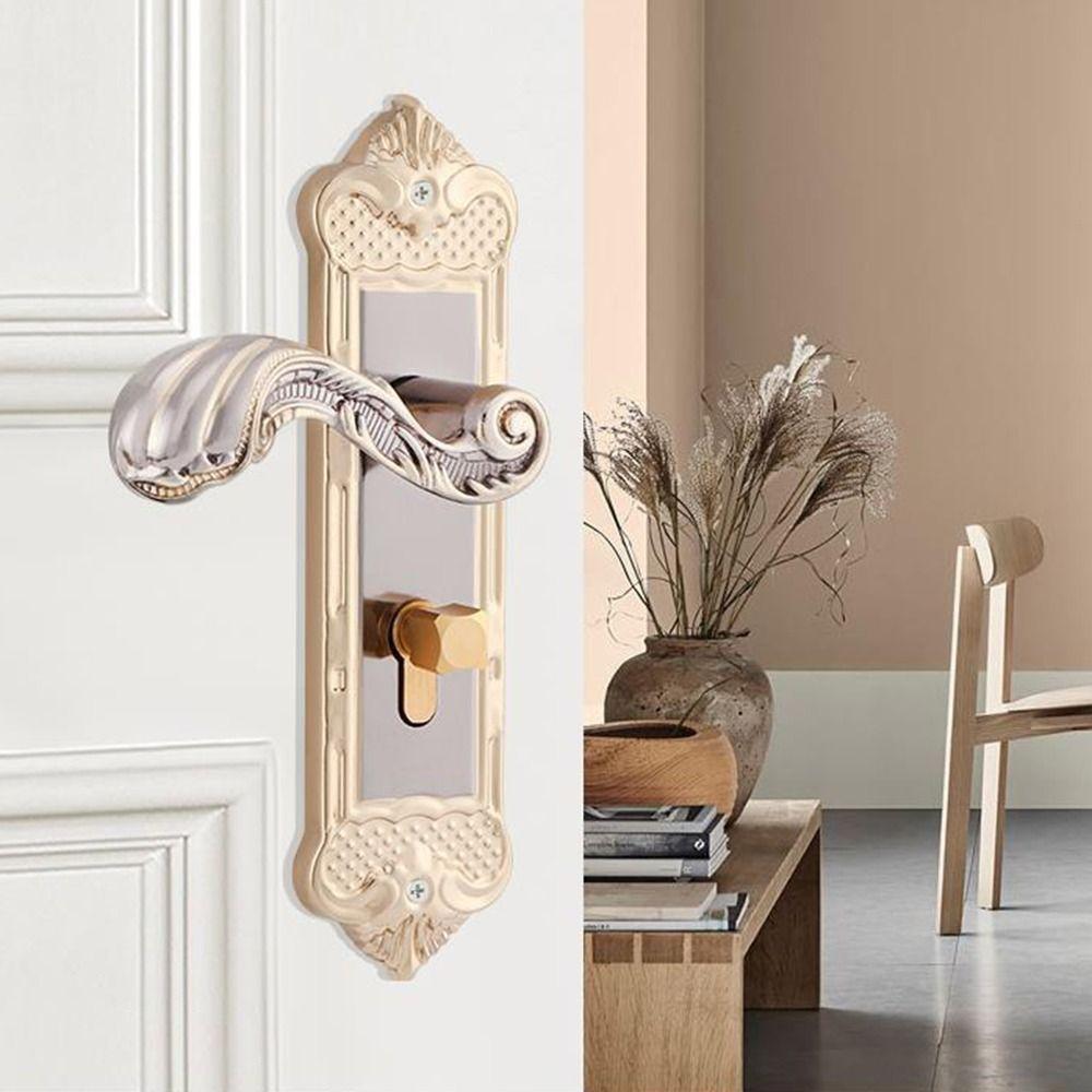Easy Install Bedroom Interior Door Lock Vintage Interior Door Knobs Security Lock Household