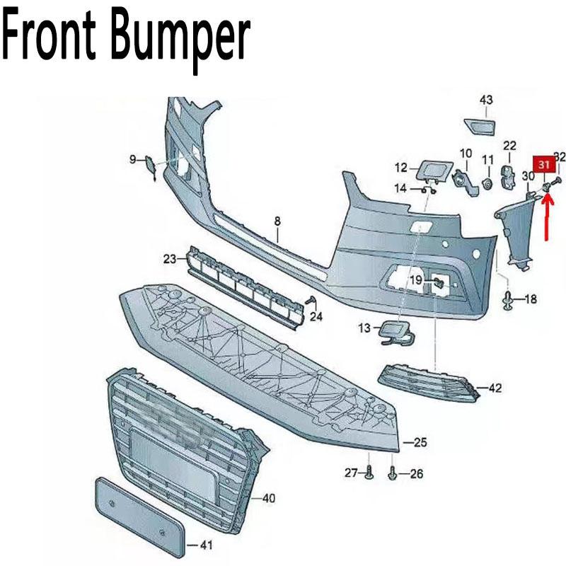 Зажимы для крепления накладки переднего бампера для Vauxhall Astra Zafira
