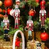 12PCS Nutcracker Wooden Decorative Set - Christmas Gift, Party Decoration And Home Decor