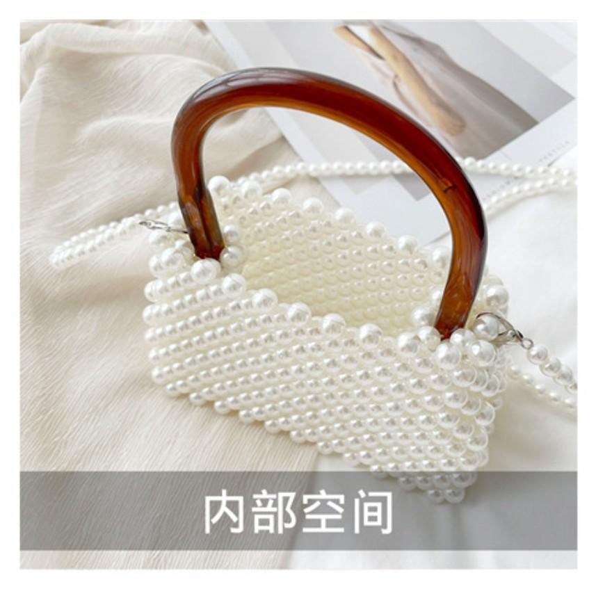 IELGY Sweet Princess Shoulder Bag Pearl Chain Crossbody Bag