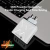 Быстрое зарядное устройство PD 25 Вт на 6 портов: 3 USB, 3 PD 55 Вт с QC3.0 – Штекеры EU, UK, AU