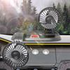 Car Plug Dual-Head Car Fan with Parking Numbers, Universal 5V/USB/12V/24V, Double-Head Rotatable Multi-Functional 2-Speed Adjustable Car Cooling Fan