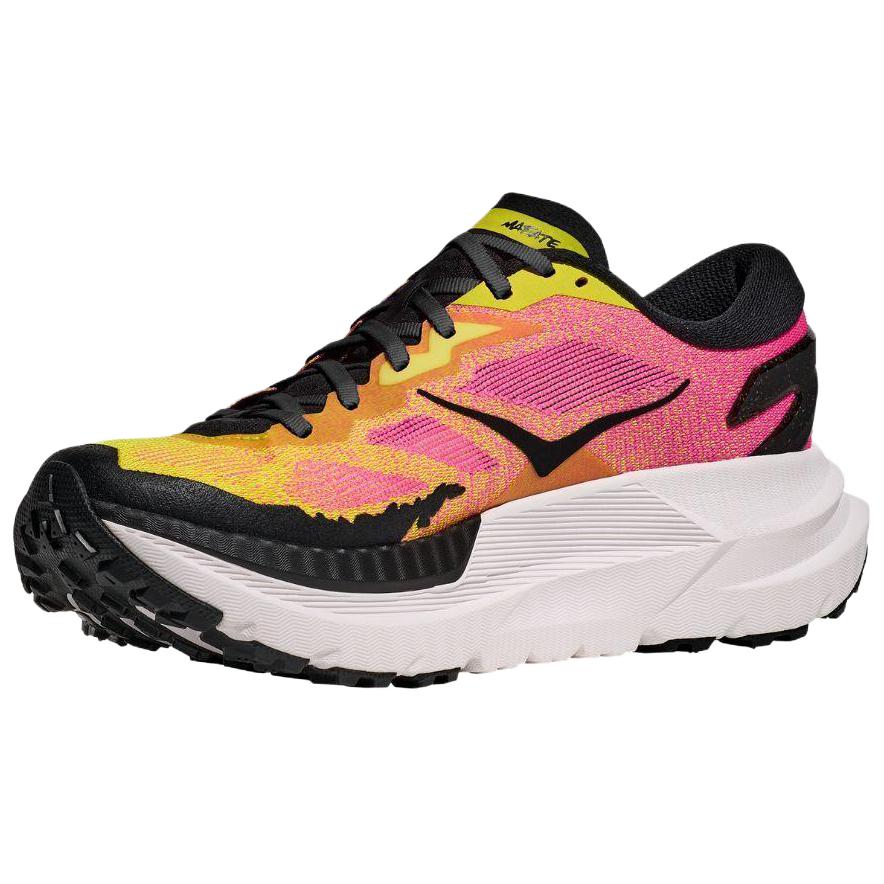 HOKA One One Mafate X Classic Универсальные Нескользящие Прочные Дышащие Легкие Кроссовки для Трейлраннинга Женские Кроссовки Желто-Розовый 1162010-NNH