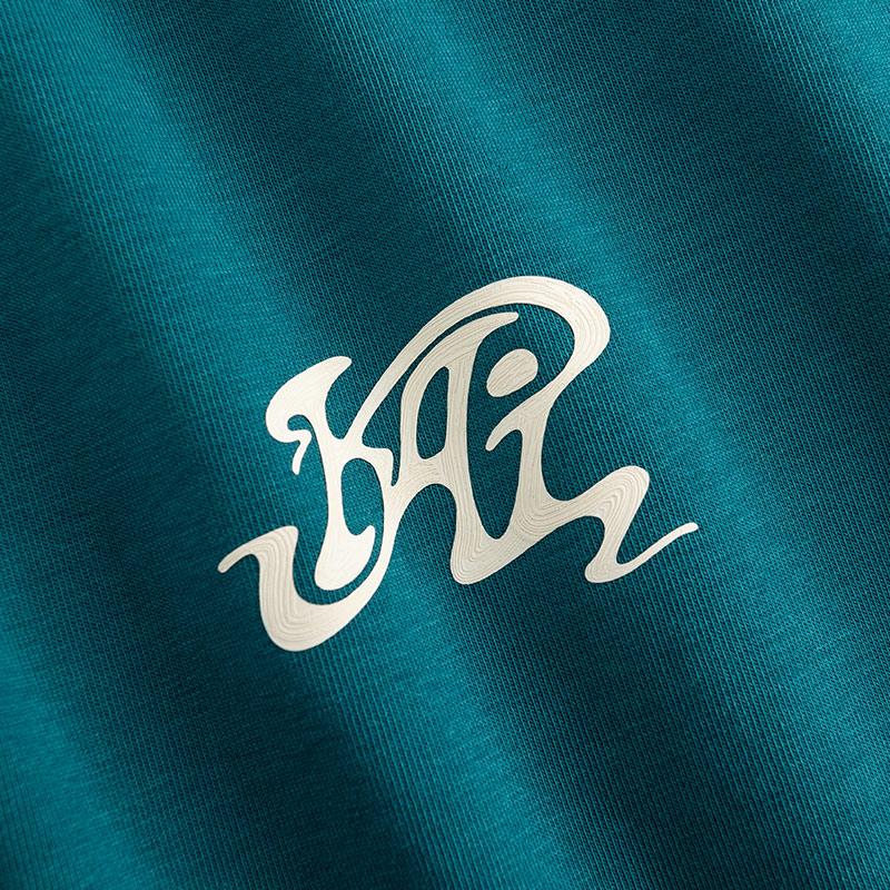 Anta Футболка унисекс из серии Kyrie Irving Ice Feel, повседневная, простая, с круглым вырезом, свободная, с коротким рукавом, темно-бамбуково-зеленая 172521103-3