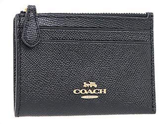 Coach Кошелек F88250 черный IMBLK кожаный мини-брелок для ключей с удостоверением личности Skinny 2 [Coach] (Чехол для монет) Женский [Продукт Outlet] [Бренд] [Товар]