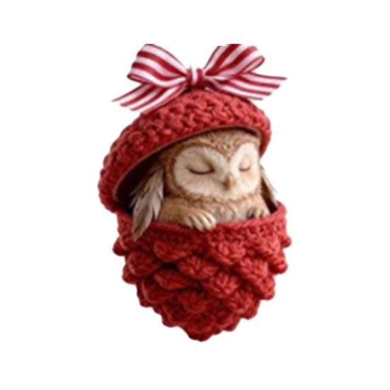 Лесные животные Желуди Украшения Акриловые Уютный лес Рождественские украшения 2D Акриловый Вязаный Сосновая шишка Животное Подвесное украшение для дома Вечеринки