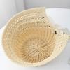 Fashion Lace Streamer Knitted Bucket Hat Girls Summer Breathable After Split Fork Pastoral Shade Bucket Hat