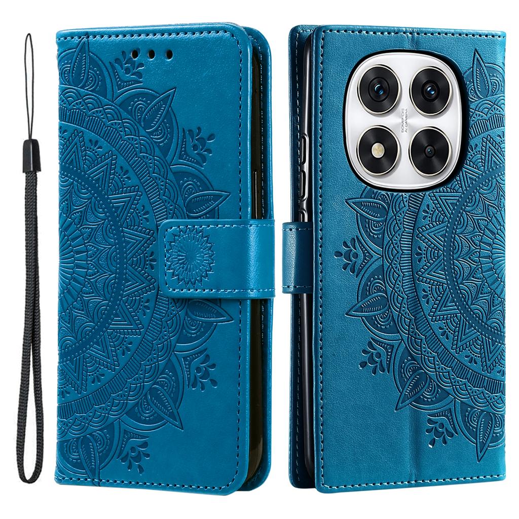For Xiaomi Redmi Note 14 Pro 4G Stand Case Imprinted Totem PU Leather Wallet Phone Cover
