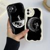 Ae97 Space Moon Astronaut Black Art Protective Phone Cases for Xiaomi PocoX5 F6 Redmi Note 13 12 11 Pro 13C 12C A3 Huawei Honor 90 Wave TPU Back Cover