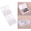 2pcs Empty Transparent Storage Container Sewing Thread Holder